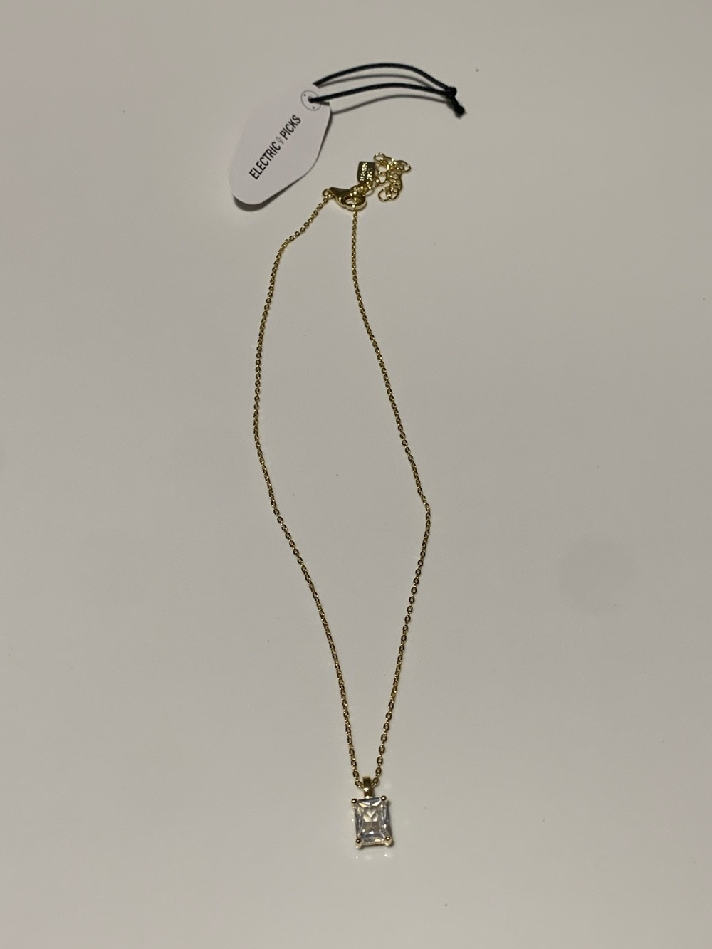 Electric Picks Gold Pendant Necklace